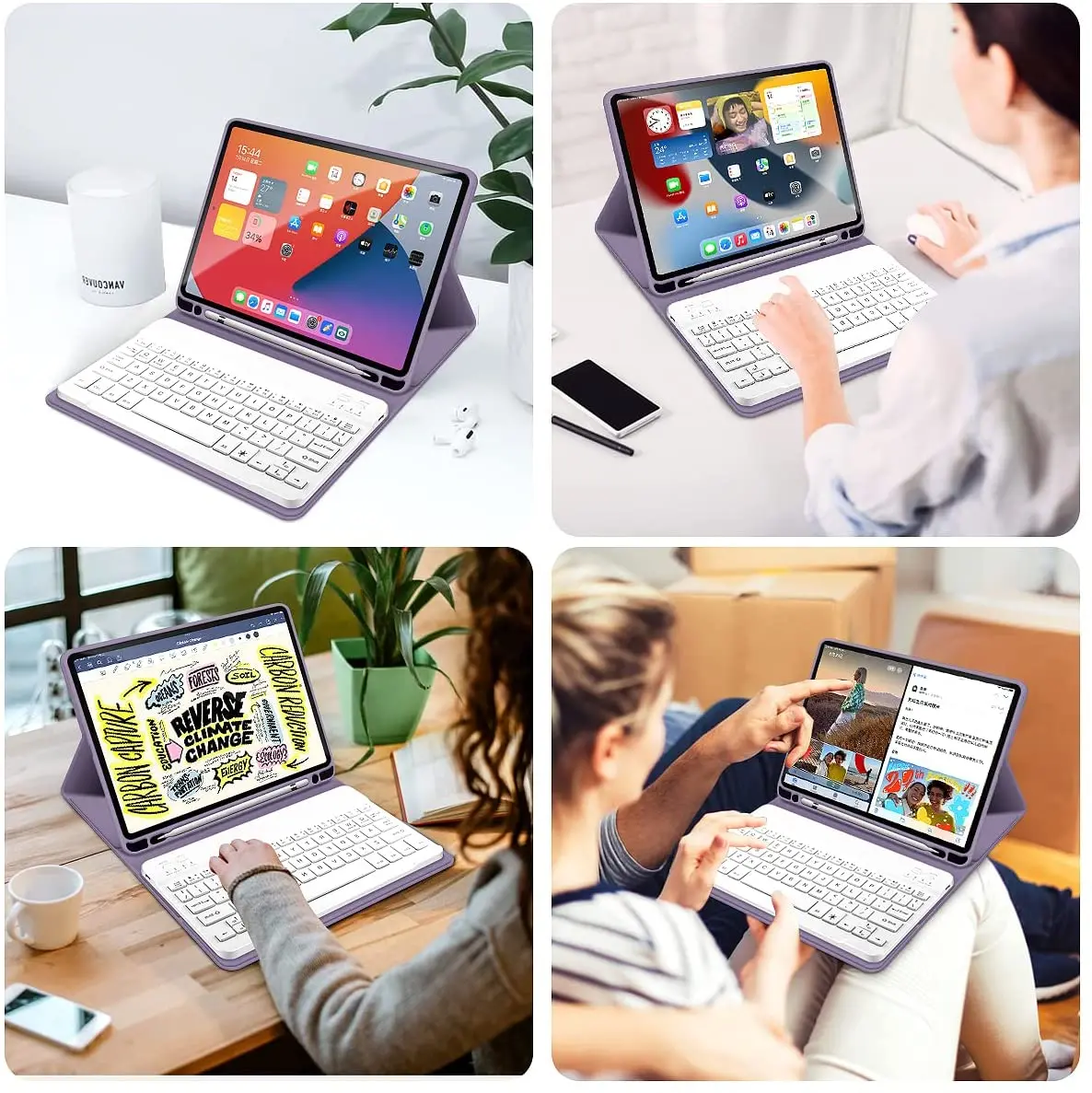For iPad Pro 11 Keyboard Case Ultra light Magnetic Anti-fall  Protection Tablet Cover with Pencil Holder Case For iPad 11 Inch
