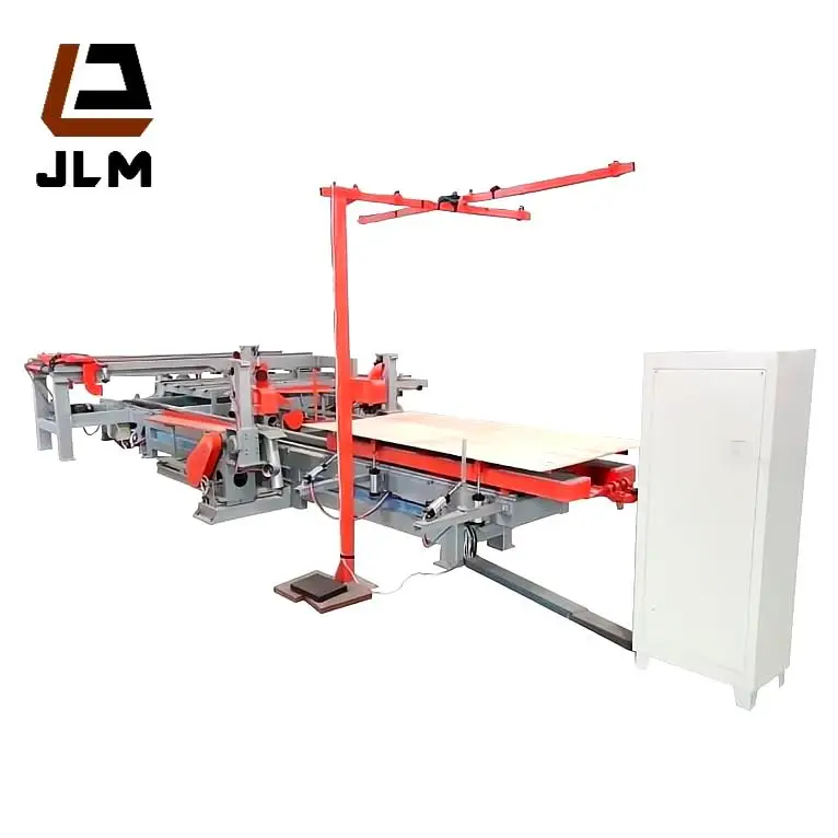 Jinlun CNC Automatic  adjustable plywood cutting saw/ veneer edges trimming machine