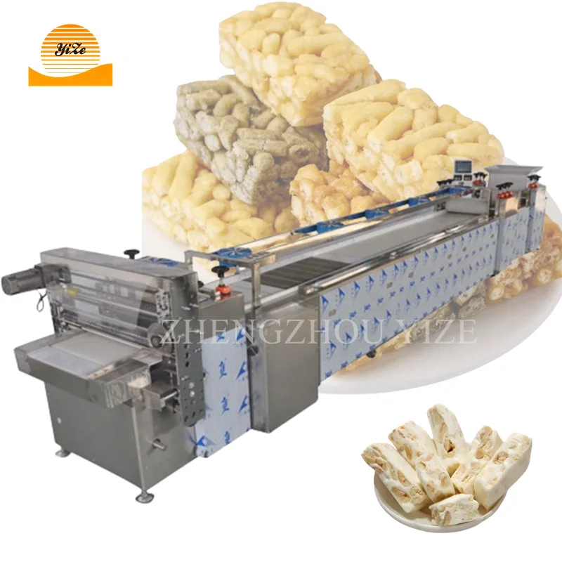 Food Machinery Nougat Production Line Snack Automatic Chakima Peanut Candy Cereal Bar Maker Peanut Brittle Machine