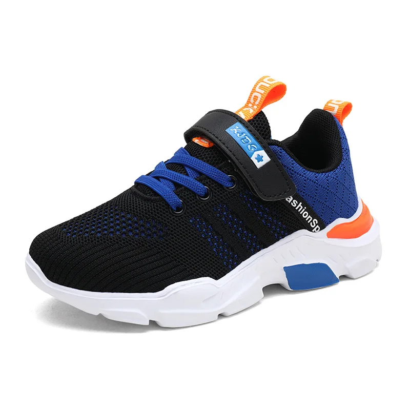 
2021 Spring and Autumn Soft Bottom Boys Running Shoes Primary School Students Breathable Mesh Shoes Sneakers 