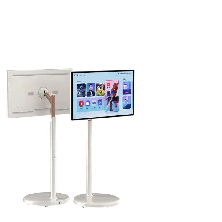 22 Inch Stand By Me Indoor Lcd Wireless Display Smart Capacitive Touch Rechargeable Rotatable Moveable Smart Tv
