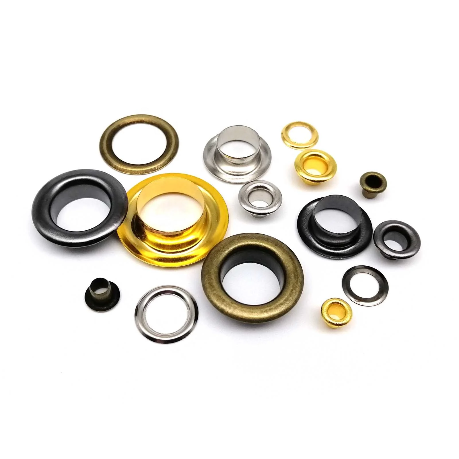 2.5-12mm High Quality Metal Eyelet With Washer Grommet Ring Air Hole Rivet For Leather Bag Shoes Belt Cap Clothes 4 Color