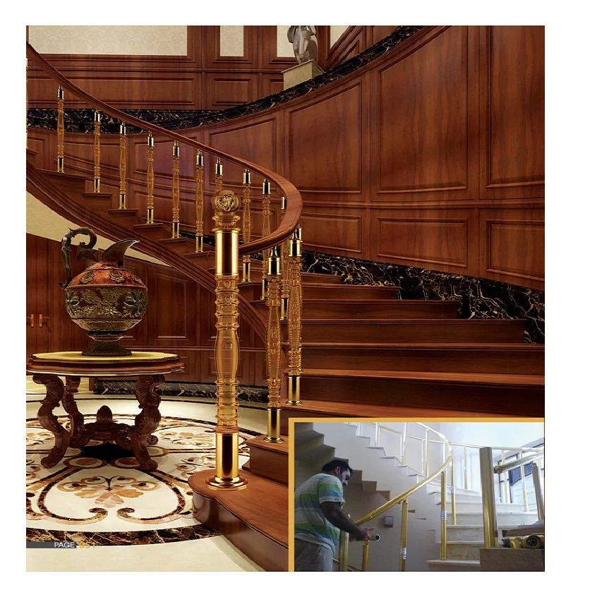 TAKA Acrylic Stair Railing Beautiful Crystal Handrail For Stairs