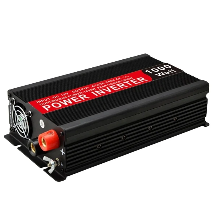 Factory Direct Sale 1KW DC To AC 12V 220V Black 1000 Watt Power Modified Sine Wave Inverter With Socket USB Port OEM Accepted