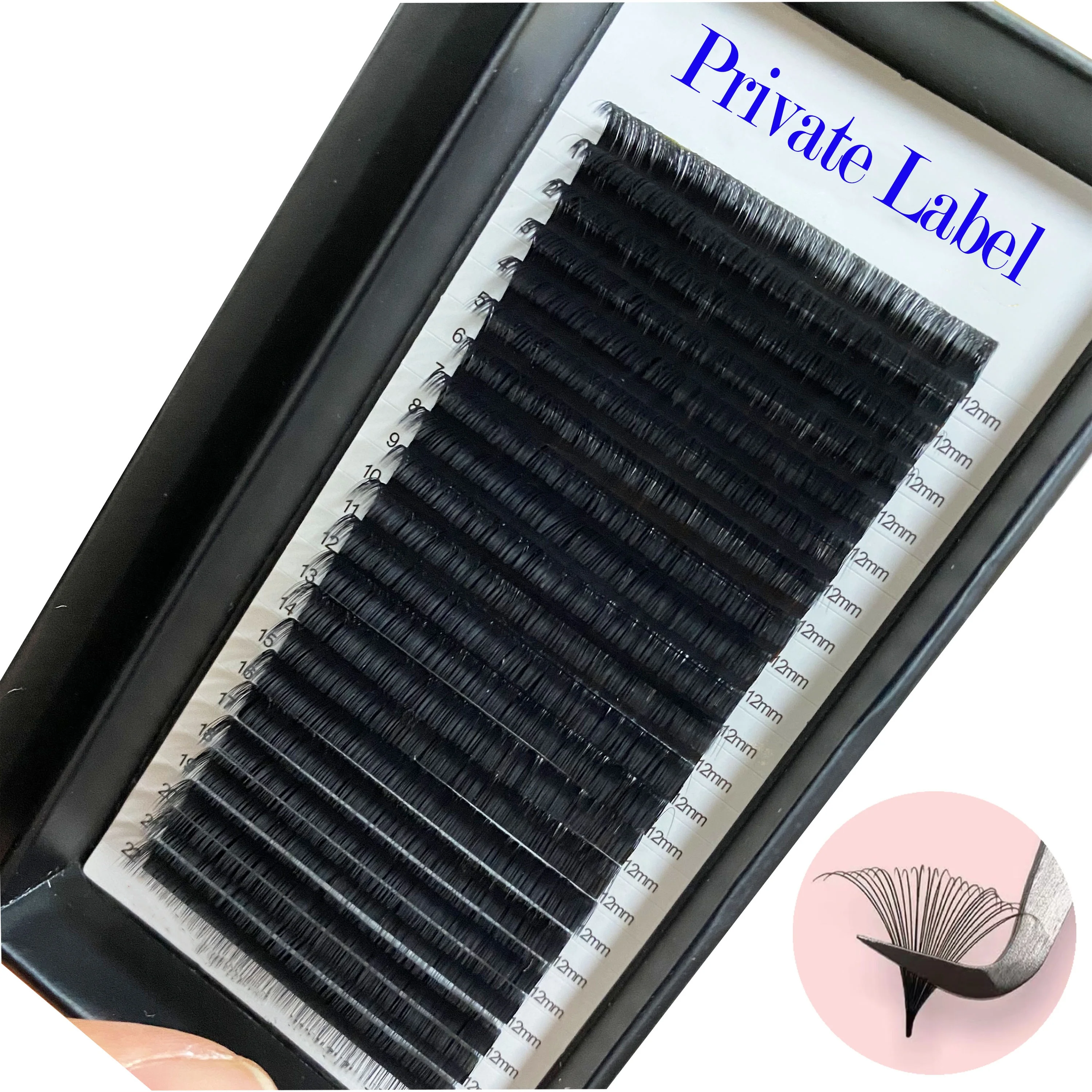 las extension supplies cashmere private volume individual eyelash extension premium mink custom logo Russian lashes