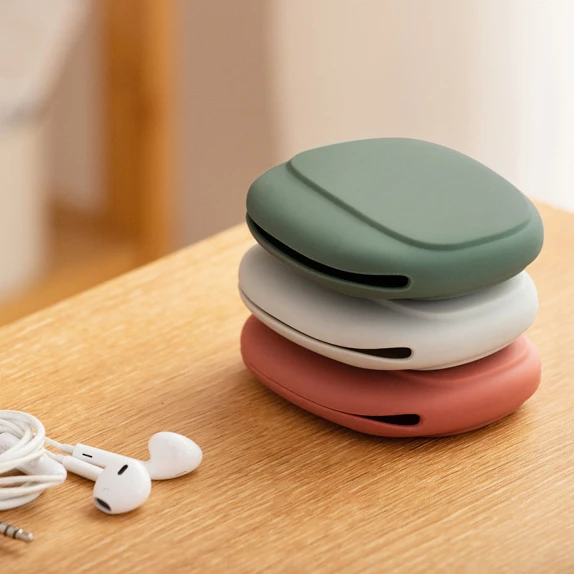 Необычные пищевого силикона наушники зарядный шнур Организатор