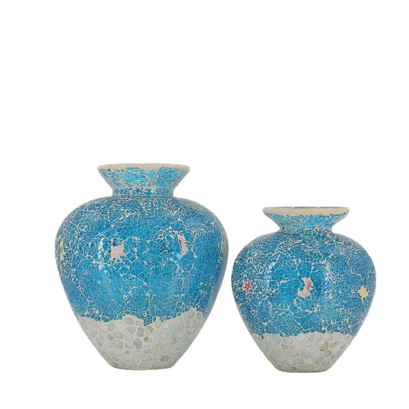 Heart-Shaped Handmade Mosaic Flower Vase For Home Decoration