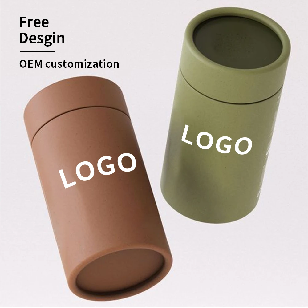 Hot luxury Printed Tea Coffee Bean Cylinder Packaging Box biodegradable packaging  Paper Tube Round Cardboard Tube Packaging
