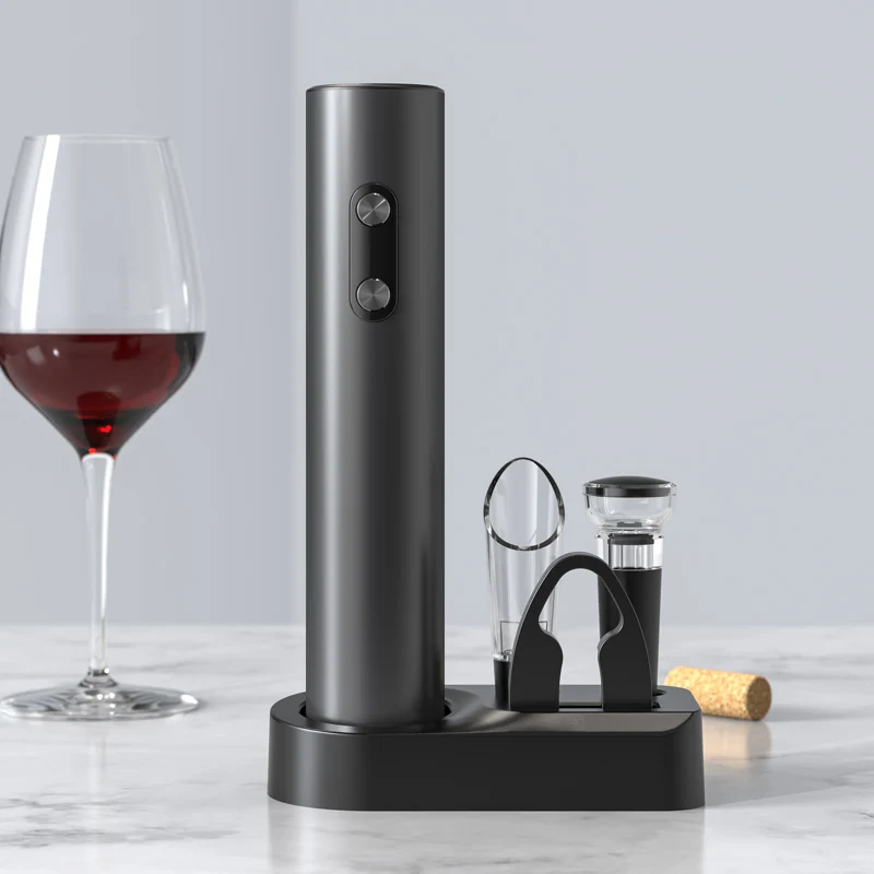 Battery version with storage base wine bottle opener set electric wine opener set corkscrew wine opener