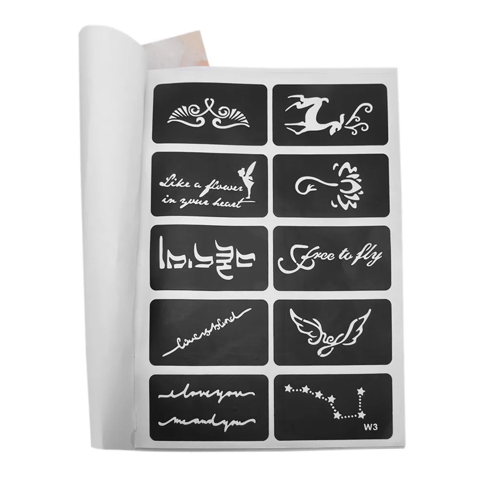 
357pcs Henna Sticker Stencil Temporary Tattoo Glitter Airbrush for Party tattoo stencil sticker tattoo machine supply 