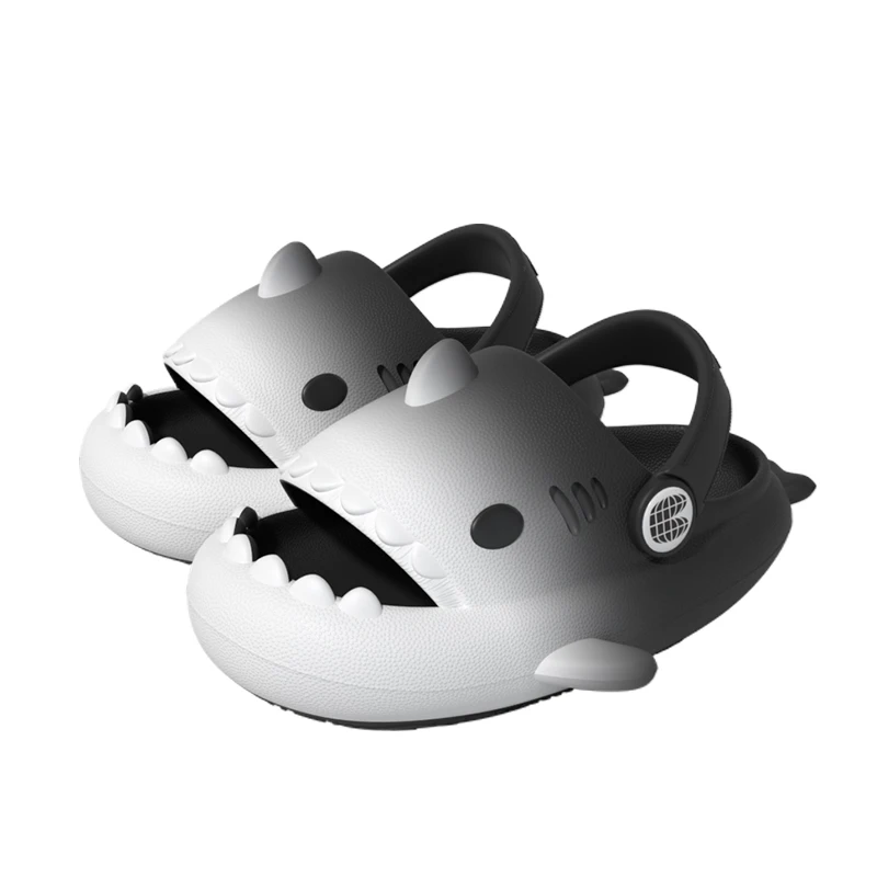 Gradient Shark Slides Baby Children Summer Clogs Sandals Kids Garden Shoe Boys Girls Soft Non Slip Indoor Outdoor Beach Slippers