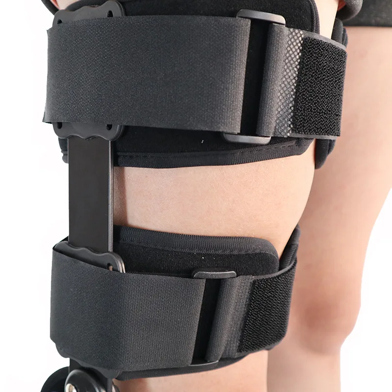 Hinged Knee Support Brace Adjustable Injury Stabilization After ACL, PCL, MCL or LCL Operation Post Operative Knee Support