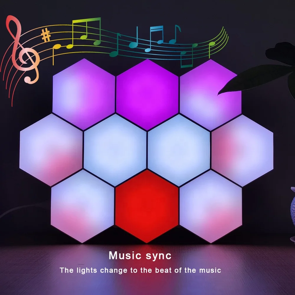 JEJA RGB Quantum Light Smart Hexagon Lights 2024 new product ideas gaming setup hexagon lights gaming lamp ps4