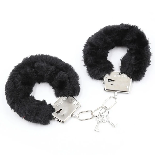 
Couple Love Game Handcuff Bondage Kit Metal Fuzzy Handcuff Sex Toy 