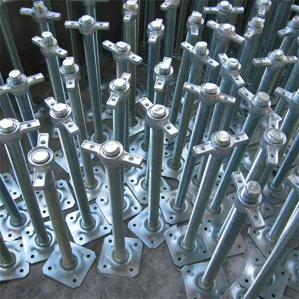 Q235 Scaffold Prop leveling shoring Painted Hollow Solid Adjustable Scaffolding screw jack base