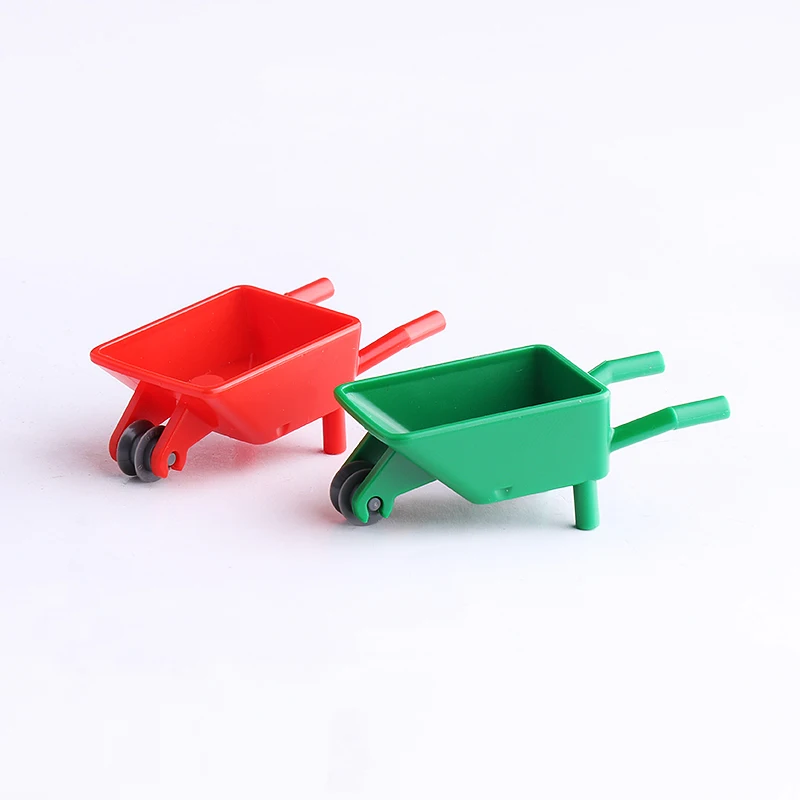City Wheelbarrow Red Green Cart Gardener  Farmer Figure Accessories Parts 98288 MOC Bricks Toys