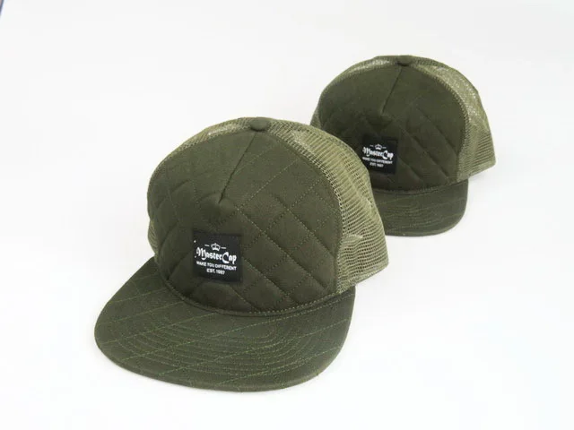 5-panel flat brim foam tucker cap mesh cap snapback cap
