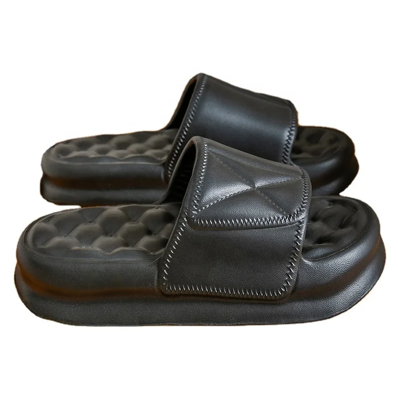 Home Slippers Thick Platform Bathroom Cloud Slippers Non-slip Flip Flops Man Sandals Women Comfort Soft Sole Eva Indoor Slides