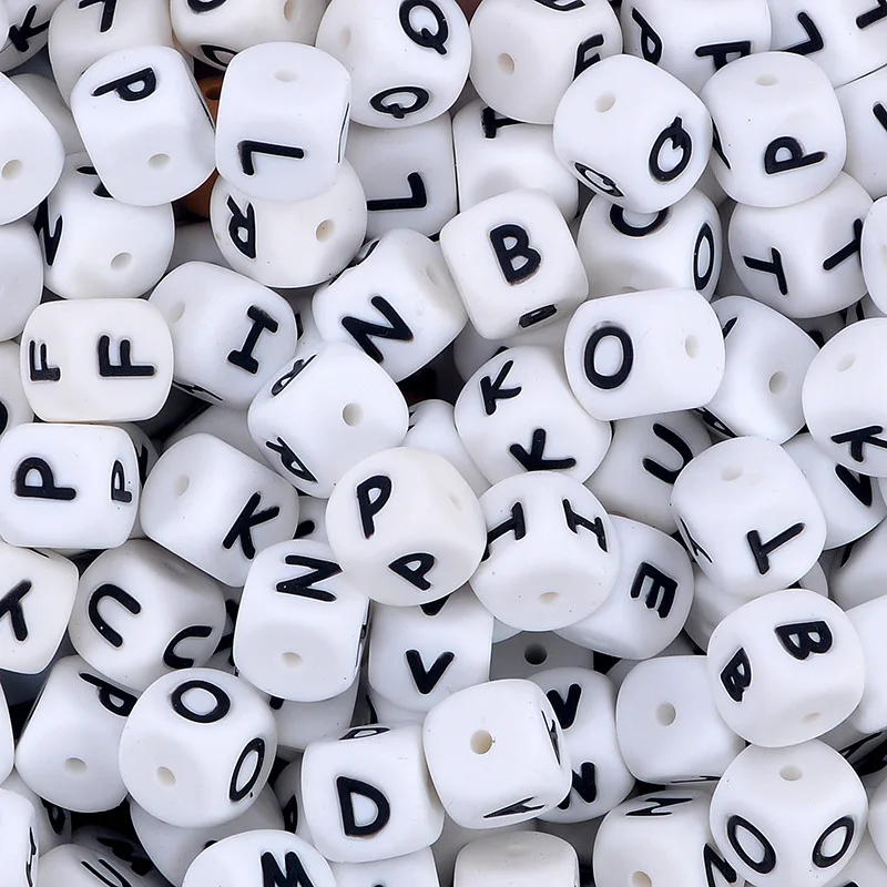 Wholesale Customized Colorful Silicone Letter Beads for DIY Silicone Bead Fashion Alphabet Bracelet Accessories