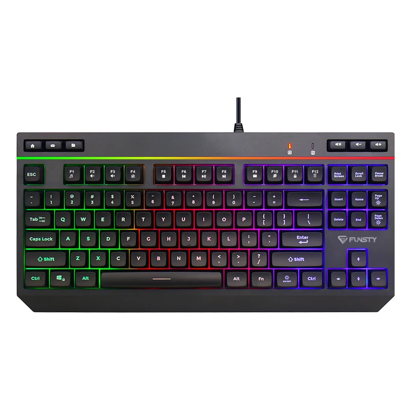 Mechanical Keyboard 87 Key RGB Backlit Blue Red Switch Portable Gaming Wired Keyboard Spanish Korean Keyboard for Desktop Laptop