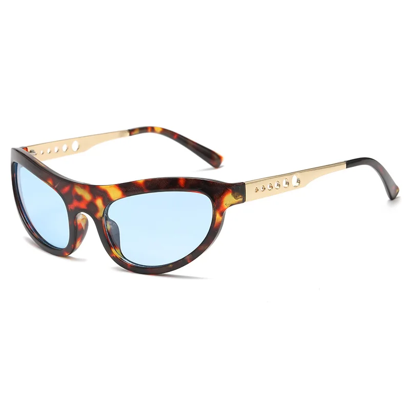 S23246 Uv400 Ladies Glasses Alien Hollow Retro Sunglasses Vintage Metal 2024 Wholesale Luxury Designer Wholesale Y2k Sunglasses