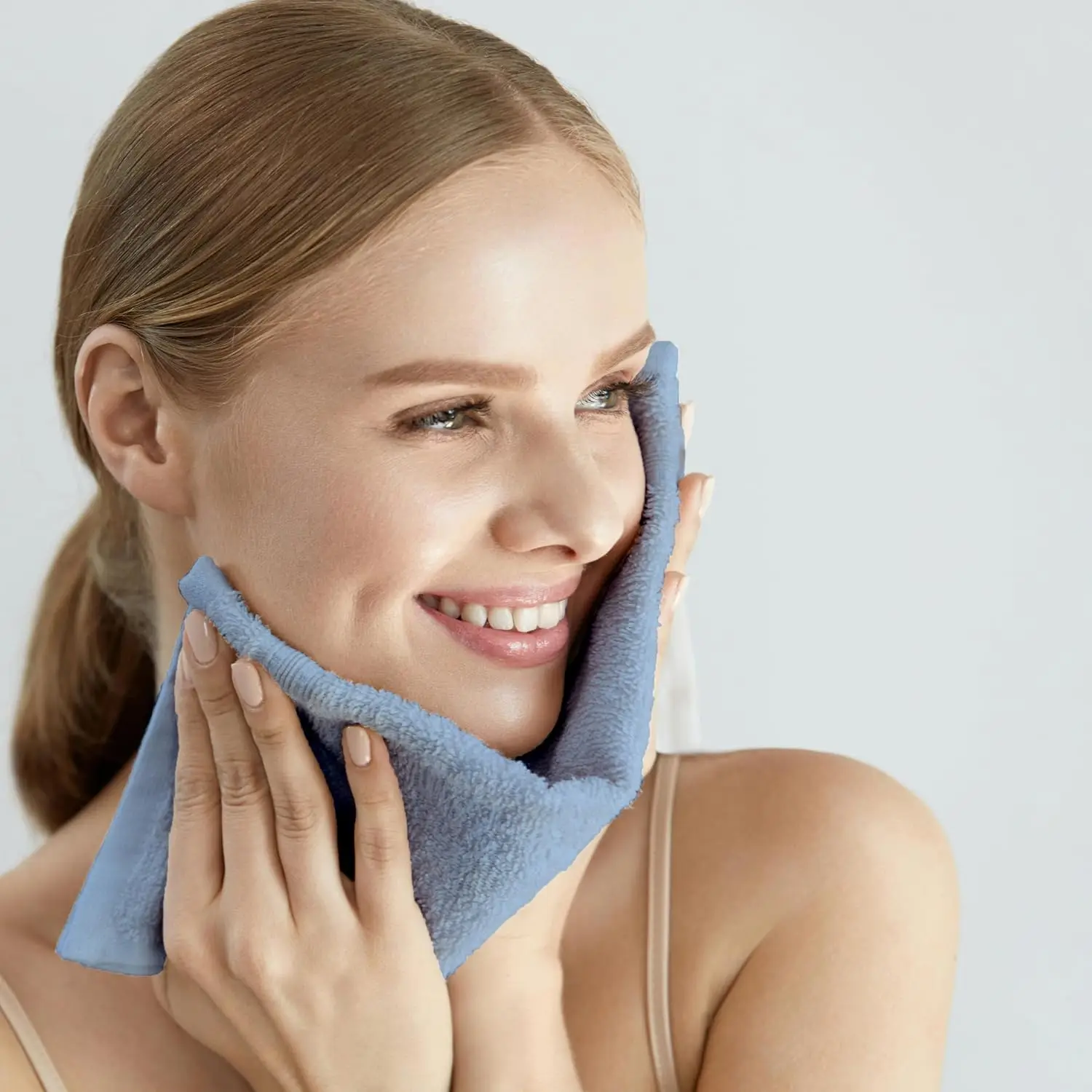 Custom LOGO super water absorption bamboo 100% cotton bath towel for hair salon 35*35 cm size towel for home washing cleaning