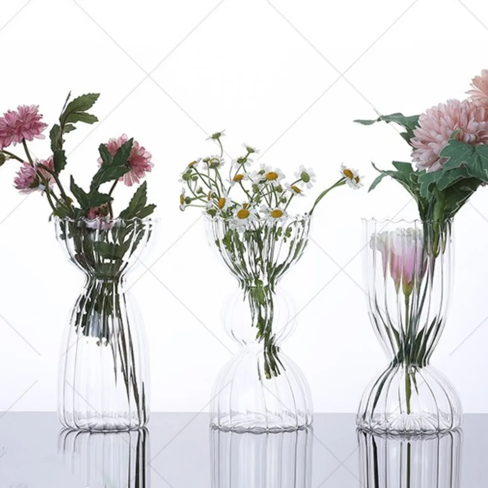 modern orange black large transparent  floor rose gold luxury glass flower crystal vase for centerpieces