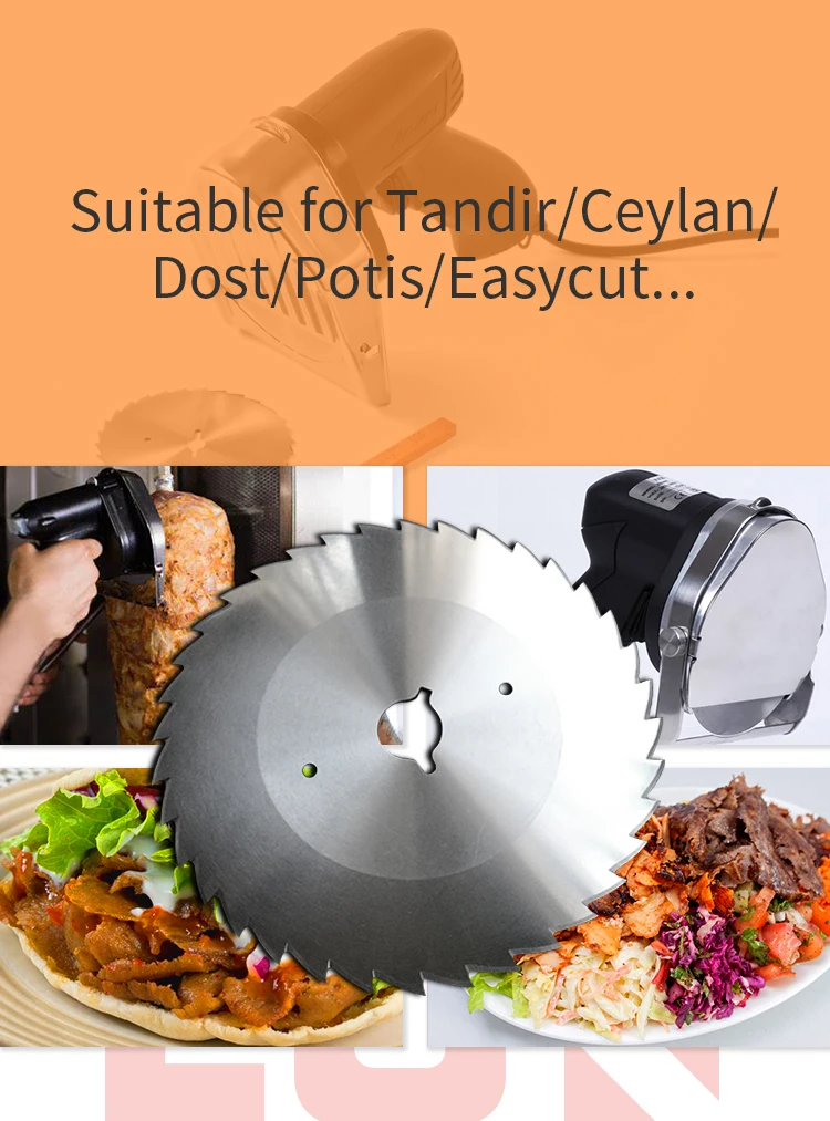 DOST 120 AKKU 120mm circular serrated blade for Doner Kebab electric knife