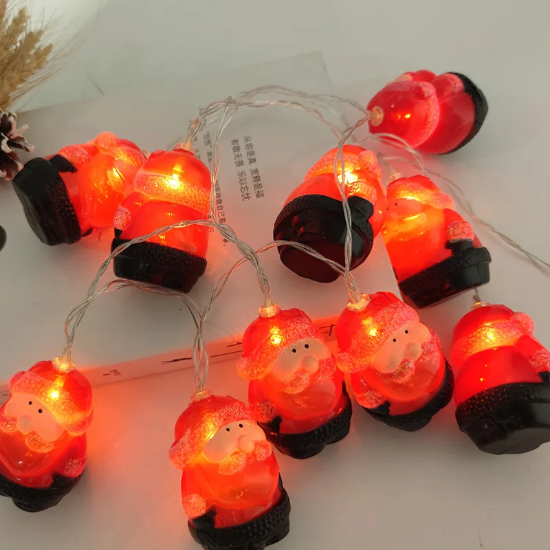 LED String Lights 1.5M 10LED/3M 20LED Snowman Santa Claus Christmas Fairy Lights for Home Bedroom Wall Patio Decoration