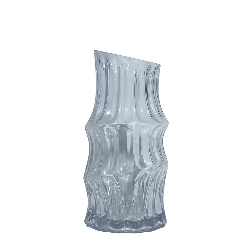 Modern simple desktop ornaments ins small glass vase black retro high-end living room flower arrangement home accessories