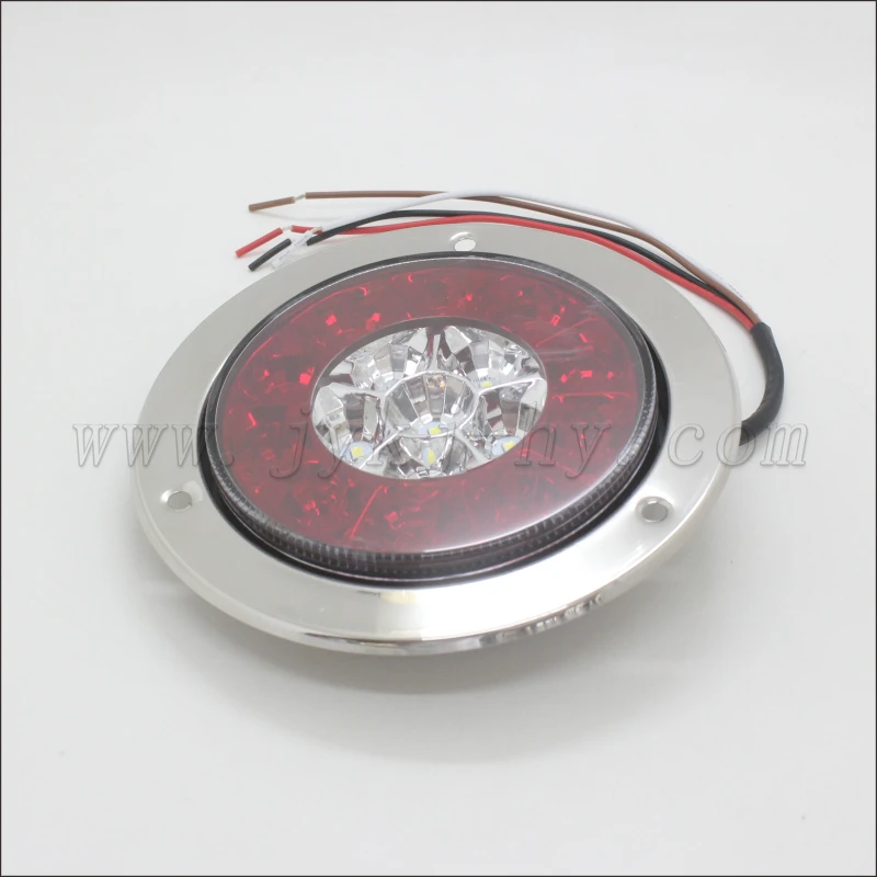 12V 24V красный круглый элемент для поверхностного монтажа задние фонари LED лодка прицеп свет габаритный задний фонарь грузового прицепа