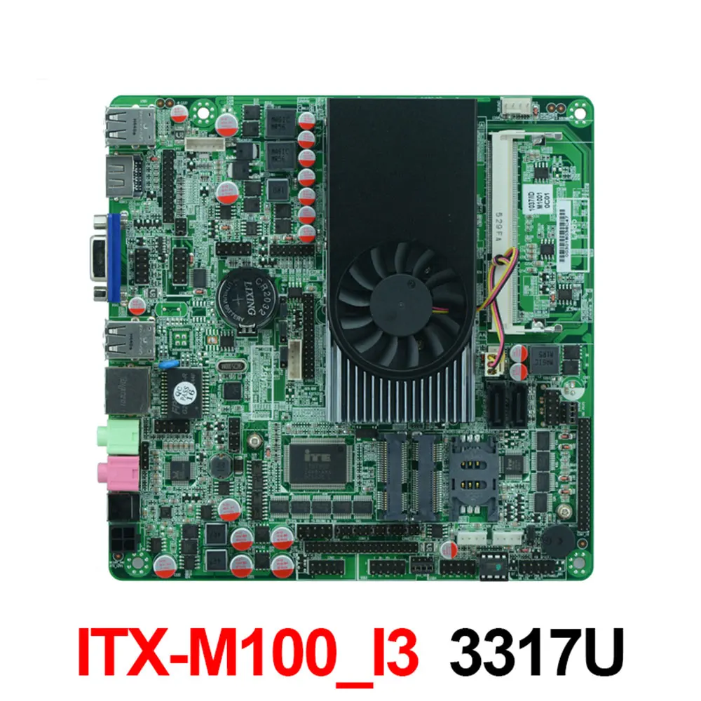 Partaker Core I3 3317U ITX-M100_I3 Industrial Thin mainboard Embedded computer Motherboard with 10 RS232