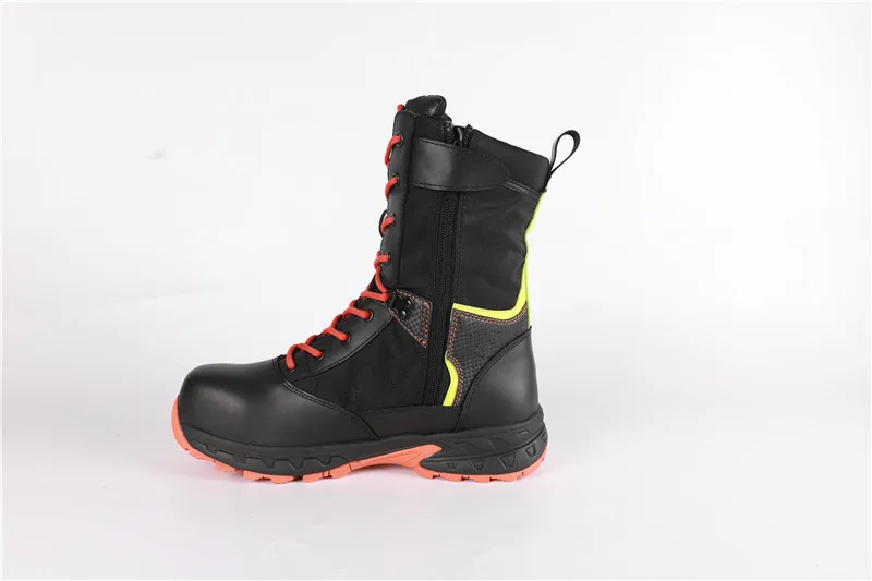 2021 New fashion steel toe steel midsole firefighter boot rescue rubber boot safety shoes