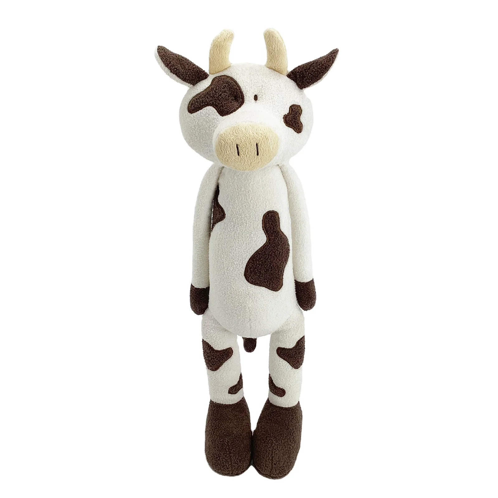 13 inch standing plush toy cow pink and white