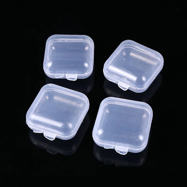 Print LOGO transparent small plastic box organizer pp bead jewelry box