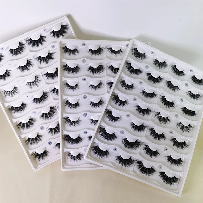 NEW Fluffy Lashes 25mm 3D Mink Lashes Long Thick Natural False Eyelashes Wholesale Lashes Vendors Mink Eyelashes