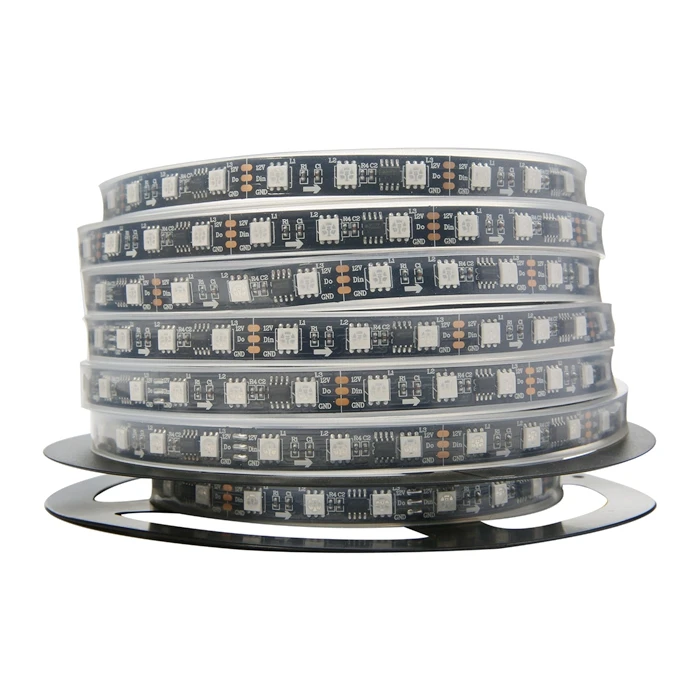 WS2811 RGB Светодиодные полосы света 30 48 60 светодиодов 5050 SMD адресуемый внешний 1 IC контроль 3 светодиоды цифровая лента 12 В