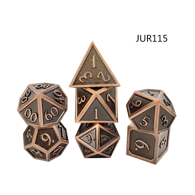 
Развлекательные винтажные металлические игральные кости в античном стиле, оптовая продажа онлайн, уникальные гальванизированные игральные кости 