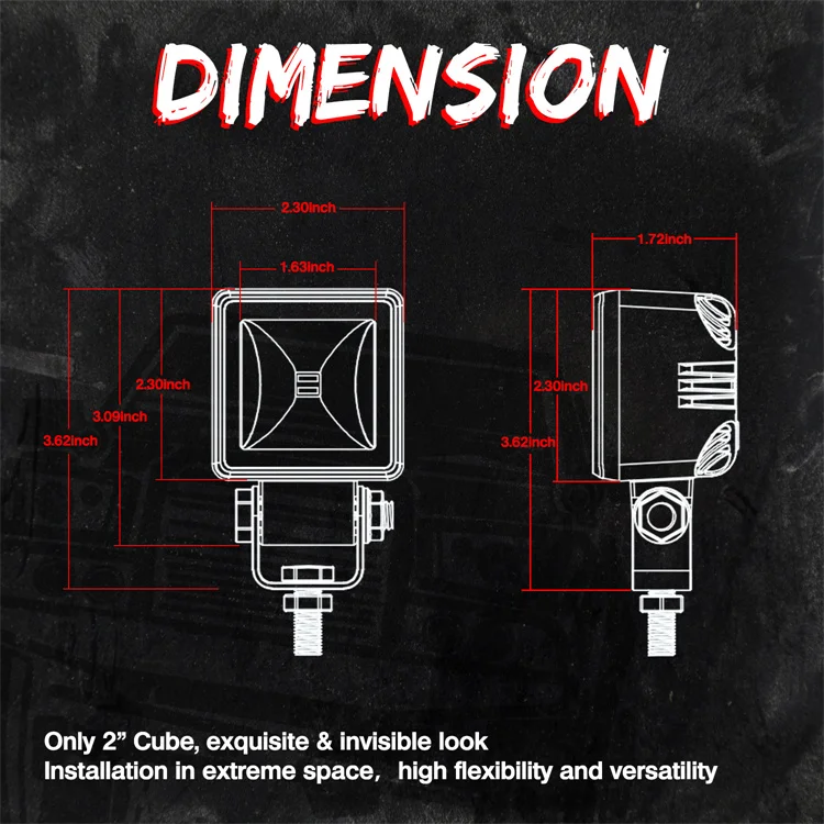 Sold In Pair 40W With Amber Drl Aluminum Housing 12 Volt Motorcycle Fog Led Light