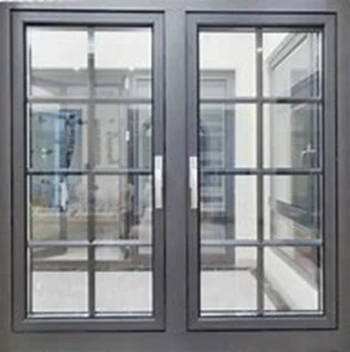 Customizable Tempered Glass Double Glazed Aluminum Push Out Single Casement Windows With Mosquito Net