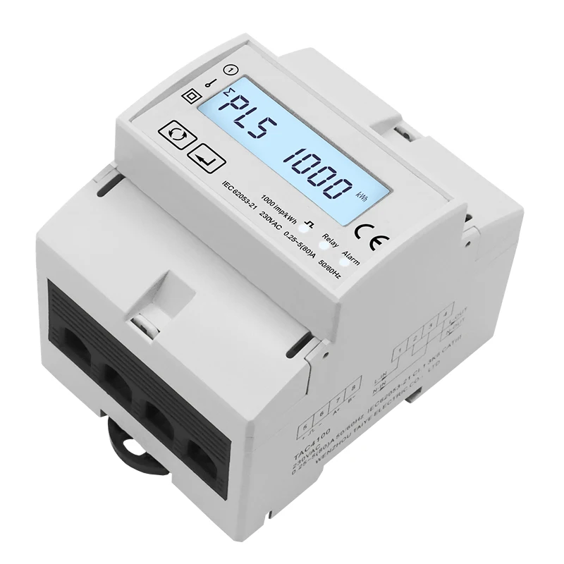 Smart Energy Meters TAC4100 High Accuracy Meter Single Phase Energy Meter