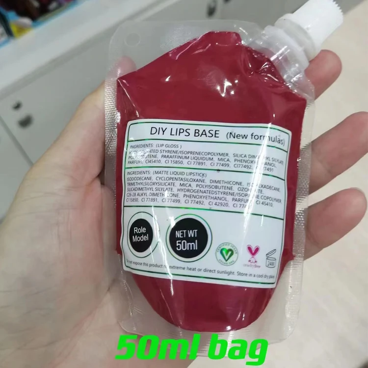 Favorable Price vegan lip gloss base matte waterproof lip gloss pink base gel