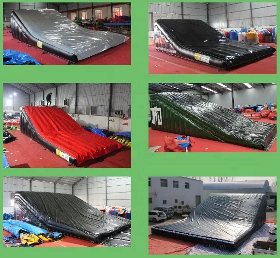 Commercial ready to ship Inflatable fmx air bag lander, Inflatable mountain bike air bag,Inflatable airbag ramp bmx FMX for sale