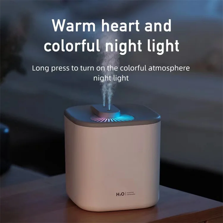 2022 Innovation Air Washer Humidifier Double Spray Ultrasonic Air Diffuser Lamp Humidifier Diffuser Aromatherapy