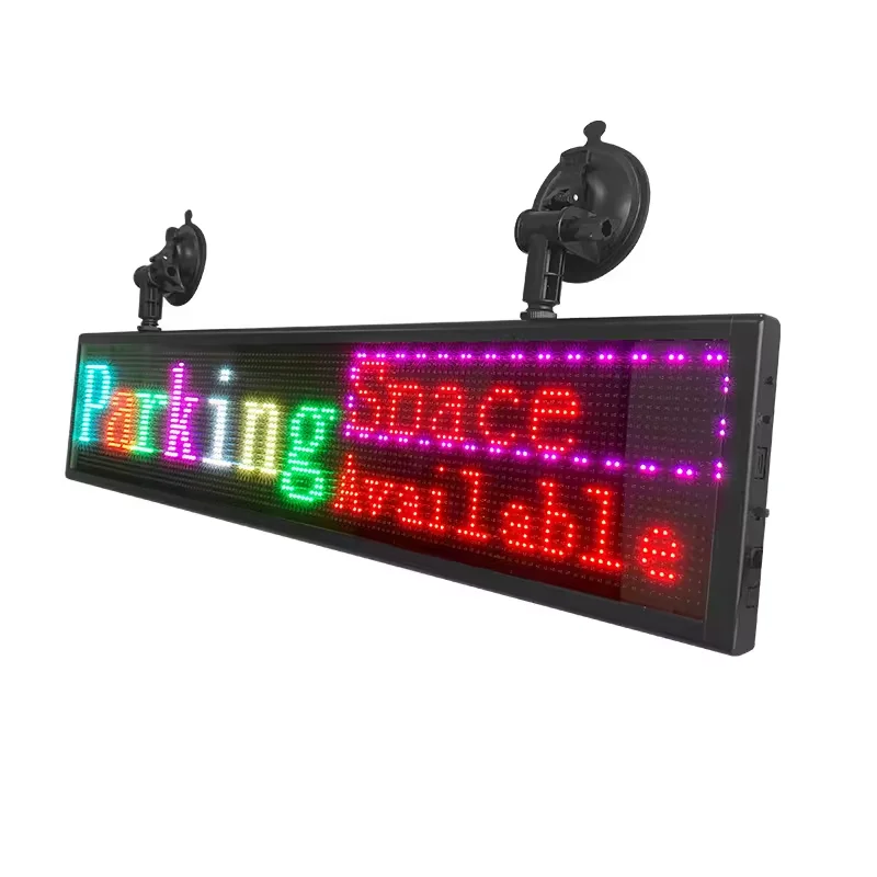 P5 тонкий RGB знак полноцветный Автомобильный светодиодный дисплей плата программируемая прокрутка текстовое сообщение рекламный