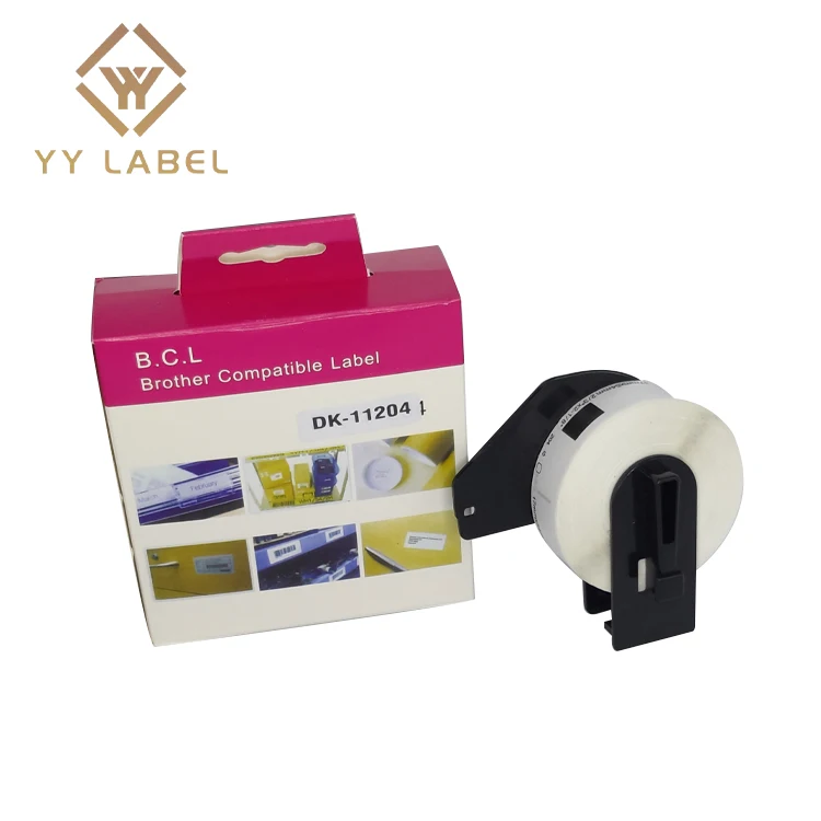 Compatible Labels to Replace Brother DK-11204 White Labels 17 mm x 54.3 mm in 400 Sheets