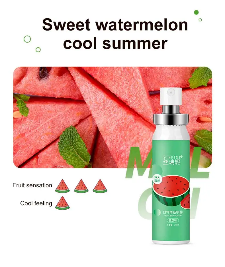 Portable oral freshener disposable English package Spray spray to freshen your breath
