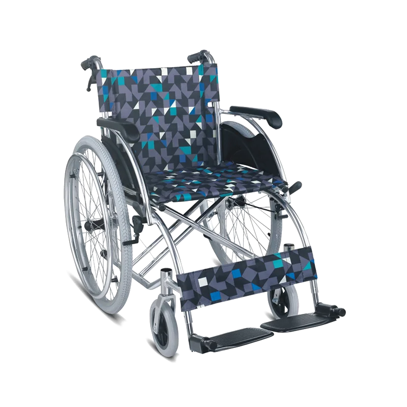 Topmedi light weight aluminum foldable manual wheelchair with seat belt
