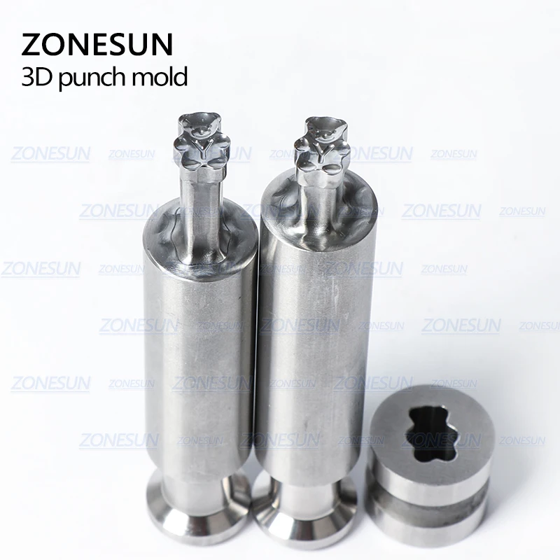 ZONESUN Bear Rotary Tablet Pill Press Die Candy Punch Die Set Custom Logo Punch Die Cast Pill Press For Tablet TDP Machine