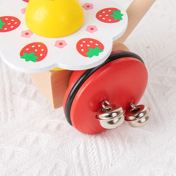 HOYE CRAFTS animal trolley learning walking toy wooden walker cart